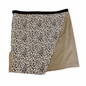 NWT Leopard Print Cotton Asymmetrical Skirt 24